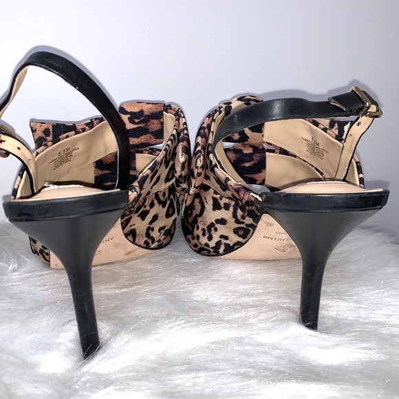 NEW ANONIO MELANI Cheetah Vilada Animal Print Black Bow Heels Shoes Size 8 - Picture 6 of 8